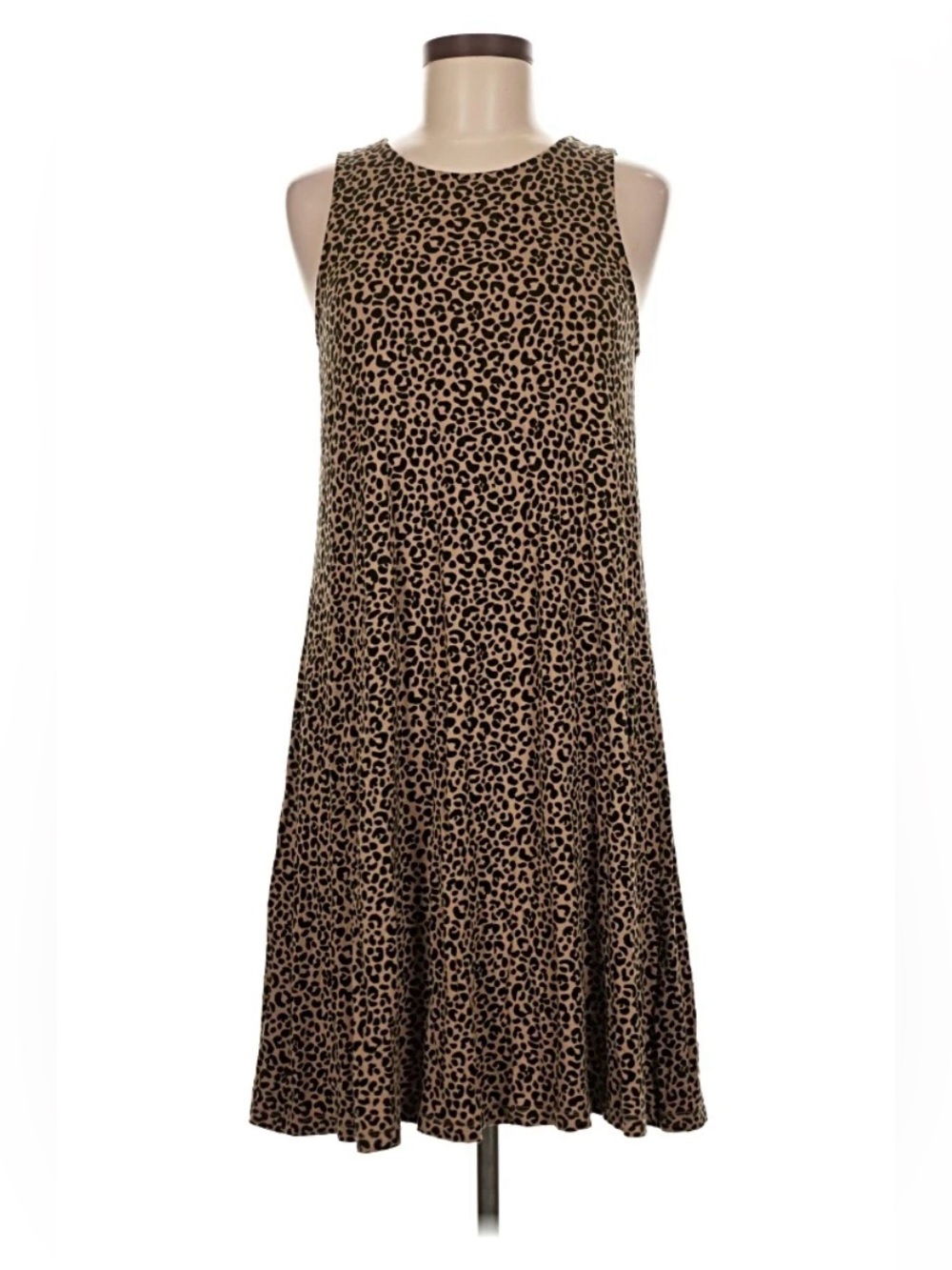 Old Navy Leopard-Print Sleeveless Maxi Dress in Tan and Black